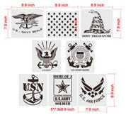 8 Стил Пластика Воена Матрица Дефиниција, 50 Ѕвезда Американската Армија Морнарица Воздухопловните Сили Шема, Еднократно Матрица Дефиниција
