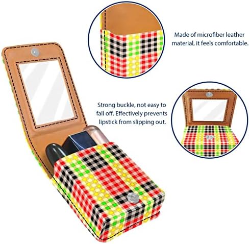 Кармин за шминка ОРИУКАН торба ЗА кармин со огледало пренослив торбичка за складирање кармин организатор за складирање на сјај за