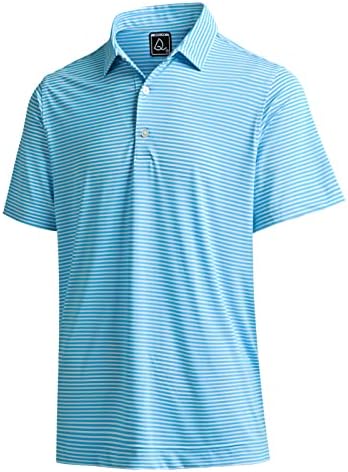 Деолакс машки голф кошула со кратки ракави за влага од влага Поло кошули за мажи суво вклопување перформанси за голф поло -маица