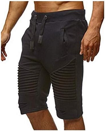 Менки за мажи Andongnywell летни еластични половини спортски спортски џогери кратки панталони панталони со џебови