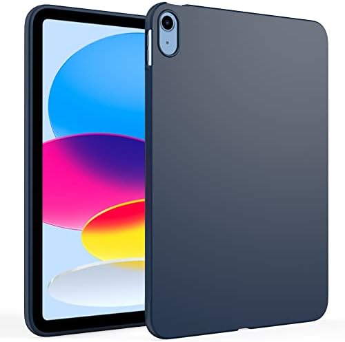 iPad 10 -та генерација кутија, тенка светлина мека TPU странична заштитна обвивка за наслови на 10,9 инчи, морнарица, морнарица