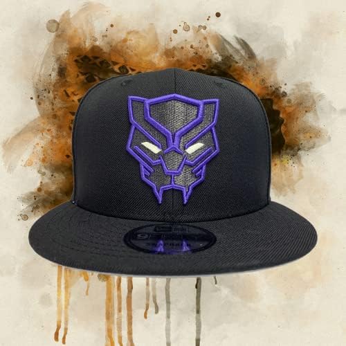 Нова ера 9fifty Marvel Black Panther Logo Snapback Hat Cap Cap Black