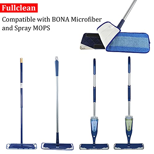 Fullclean microfiber mop влошки компатибилни со Bona, 4 пакувања за чистење на главата за чистење на главата за замена на подови