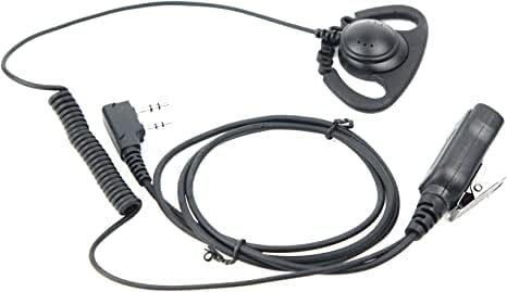 Huyode D-форма на слушалки 2 Pin Walkie Talkie слушалки со PTT MIC за Baofeng BF-888S UV-5R BF-F8HP BF-F9 UV-82 UV-82HP