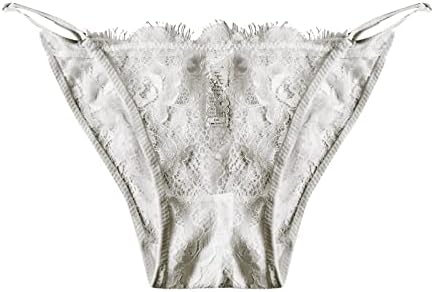 Womenените трепки од чипка од чипка долна облека видете преку секси чипка со ниски половини брифинзи гаќички цветни печатени