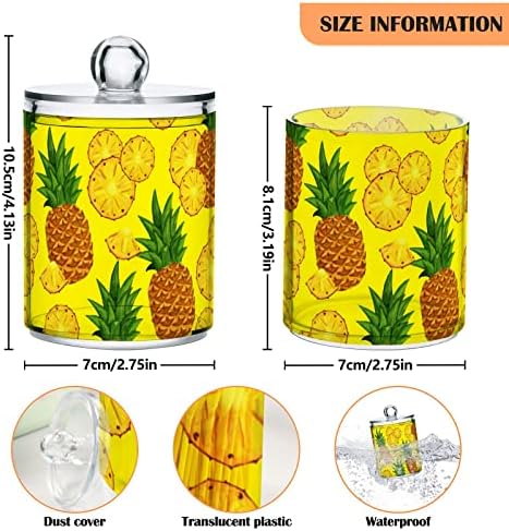 Innewgogo сочен ананас тропски 2 пакувања памук британски држач за држач за топка организатор за распрскувач пластични чисти тегли