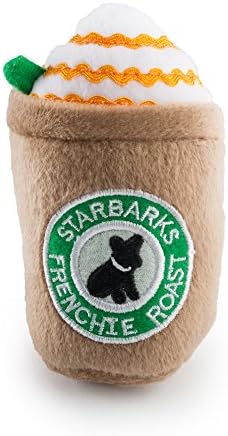 Колекција за кафе Haute Diggity Dog Starbarks | Единствена пискава пародија кадифен играчки за кучиња - кучешки кофеин што