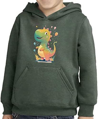 Каваи диносаурус дете пуловер худи - уметнички дела сунѓер руно худи - кул худи за деца