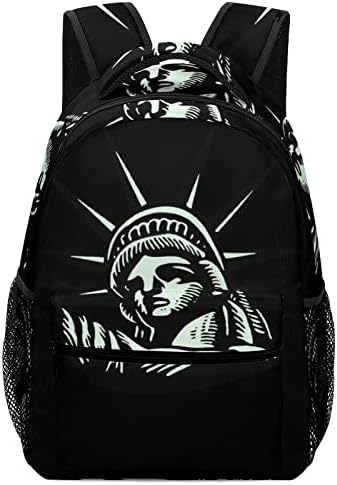 Статуа на слобода за патувања ранец мода рамената торба со мала тежина со повеќе џебни дневни пакети за шопинг за работа во училишна