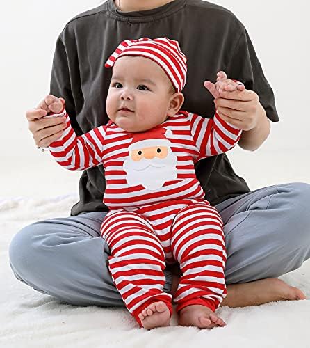 Hiha новороденче бебе момче Божиќна облека Мој прв Божиќ со долги ракави ромпер елени печатени панталони за капаци