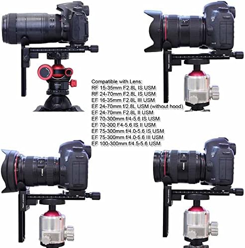Јака за леќи за монтирање на леќи за статив, компатибилен со Canon EF 24-70mm f/2.8L USM, 24-70mm f/2.8L II USM, 70-300mm f/4-5.6
