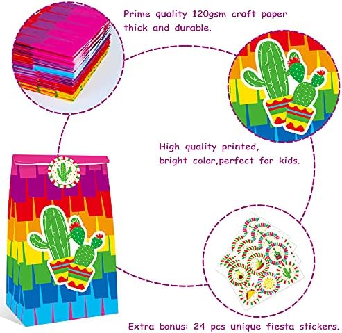 Моаксмоа Мексиканска Фиеста Бонбони Торби Партија Фаворизира Добрите Третираат Подарок Торба Синко Де Мајо Тематските Роденден Бебе Туш