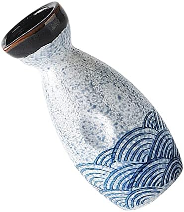 Bestonzon Chafe Chign Set 3 парчиња садови керамика за ресторан бар Ripple сино шише разладено радо на традиционално подарок застаклен море