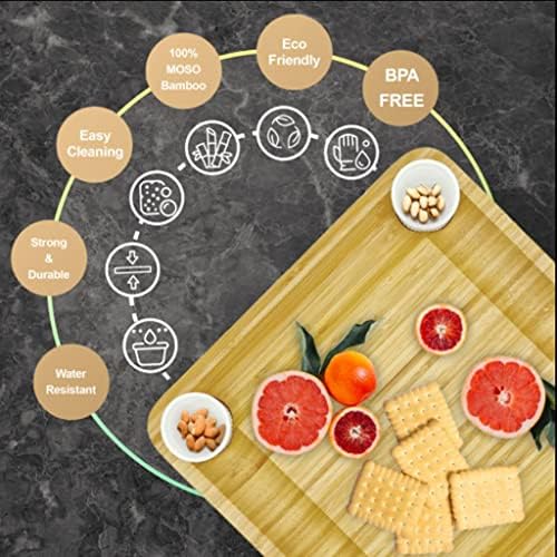 Табла за сирење од бамбус и табли за ножеви поставени табли за сервирање на платформа за подароци за домаќинство за сервиси за