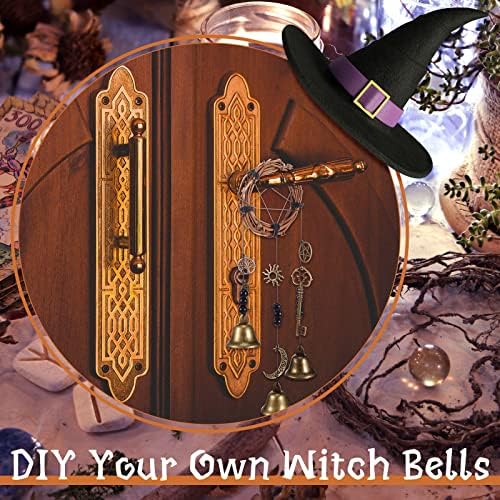 Witchвончиња за вештерки DIY комплет за копче за врата за заштита што виси вештерки со простории декор Викан олтар, пагански подароци