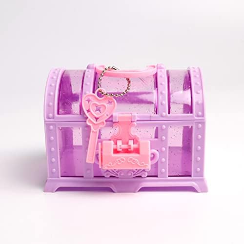 Aydinids 4 парчиња пластична транспарентна пиратска кутија мини богатство кутии за бонбони со кутии за заклучување и клучеви за складирање кутии за свадбени роденденс