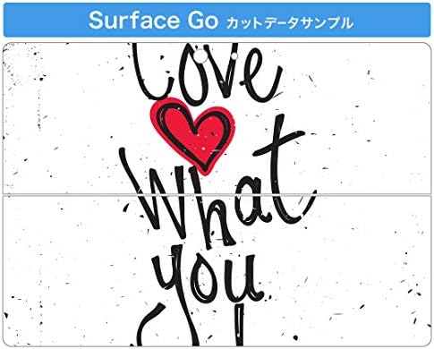 Декларална покривка на igsticker за Microsoft Surface Go/Go 2 Ultra Thin Protective Tode Skins Skins 008634 English Text Heart