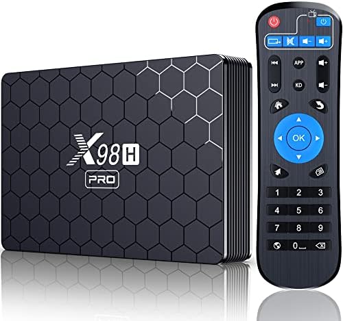 Андроид ТВ -кутија 12.0, X98H Pro Smart TV Box H618 4GB 32 GB Поддршка 2.4G/5.8G WiFi6 1000M Ethernet LAN Bluetooth 5.0 3D/6K Видео Андроид