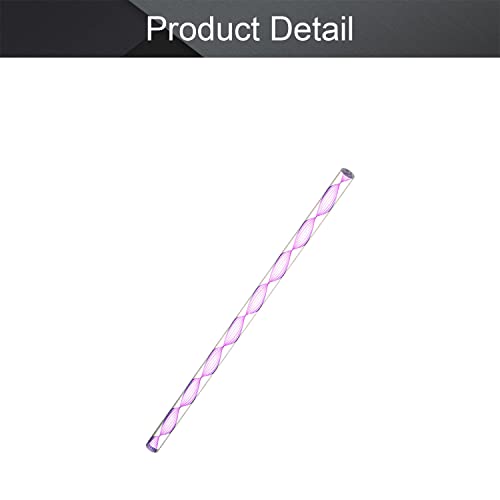 Fielect Темно виолетова искривена линија Акрилна тркалезна шипка стандардна толеранција на плексиглас лесна за DIY 10мм дијаметар 250мм висина 1 парчиња