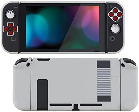 Extremerate PlayVital заштитен случај на куќиште за Nintendo Switch, Caps Caps Caps за oyојкон - класици NES Style & Husky & Kitty