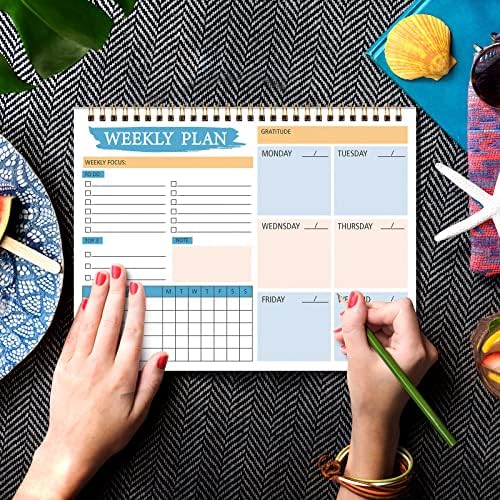 ББТТО 4 парче неделно планер за планер Notepad Неделно за да се направи список на белешки за управување со време на време