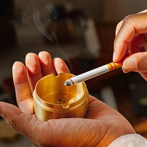 Jjw цигара од цигара чиста месинг пепел, метални декоративни цигари од пепел за затворен простор на отворено, уникатна таблета