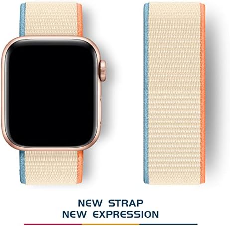 Спортски бендови компатибилни со Apple Watch Band, Nylon Sport Loop Bands Strap Blandbands компатибилни со iWatch Apple Watch Series 7 6