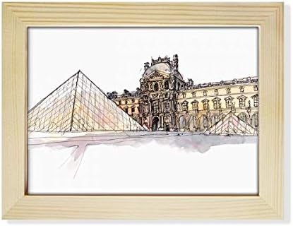 Музеј Diythinker Louvre во Париз Франција Десктоп Фото рамка слика уметност декорација слика 6x8 инчи