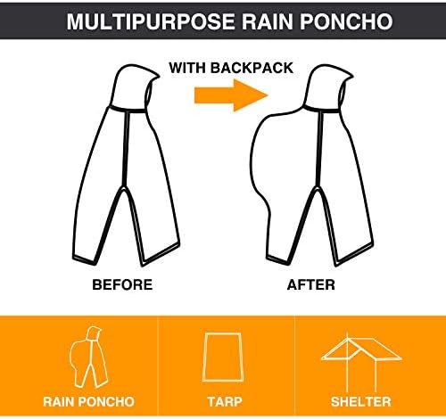 Водоотпорен дожд на црвенкамп со качулка и раце за пешачење во кампување