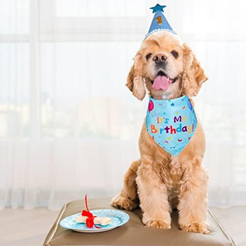 Јокостар куче роденден Бандана шамија и кучиња момче момче роденденска забава со броеви за мало средно кучиња домашно милениче