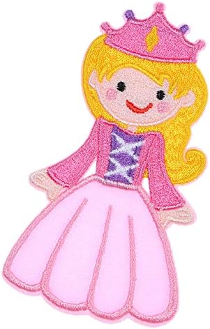 JPT - симпатична цртана филм за принцеза за деца везени апликации железо/шијте на закрпи значка Симпатична лого -лепенка на