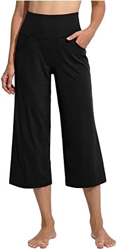 HOT6SL хеланки со џебови за жени, женски јога панталони со високи хеланки на половината контрола на стомакот Атлетски тренингот Пант џогерс