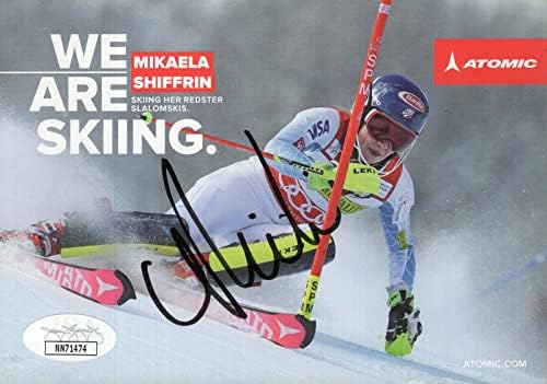 Микаела Шифрин Рака потпиша 4x6 боја Фотографија Прекрасна олимписка скијај JSA - Автограмирани олимписки фотографии