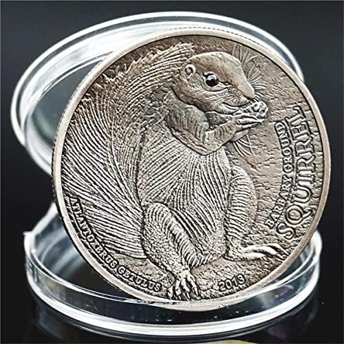 Животинска Монета Конго Среќа Верверица Подарок Комеморативна Монета Комеморативен Медал Сребрена Монета Занаети Колекционерски Предмети