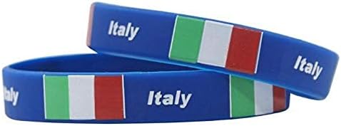 Италија Земја Знаме Сувенир Светско Првенство Фудбал Фудбал Спорт Силиконски Нараквица Национално Знаме Нараквица 2 Еез