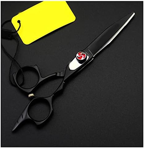 Ножици за црни фризери 440C тресок исечени берберски ножици за сечење на ножици за ножици за коса