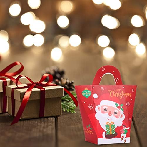 Абаодам 12 парчиња прекрасни бонбони кутии Божиќни кутии за подароци Дедо Мраз користени за славење на Божиќ
