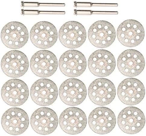 Doitool 20 парчиња дијамантски сечила дискови ги отсече тркалата со мандели ротирачки со мелење на сечење мм
