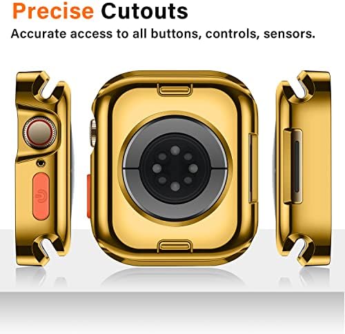 Amizee 2 Пакет Солиден Случај Компатибилен Со Apple Watch Case Серија 8/7 41mm Серија 6/SE/5/4 40mm, Мек Tpu Отпорен На Удари Браник Заштитен Капак За iWatch