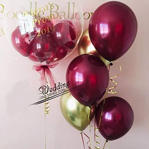 Бургундски Балони, 10-инчни Канелени Балони Од Латекс За Украси За Родендени Забави