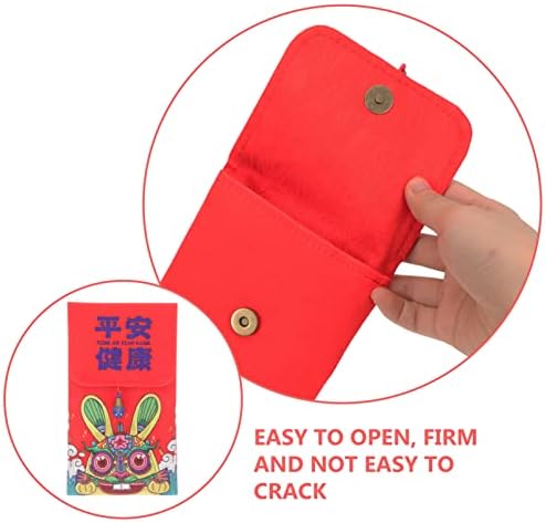 Чорапи За Порибување Црвени Пликови Црвен Пакет Во Кинески Стил 2023 Година Торба За Пари За Зајак Пролет Празничен Црвен Пакет
