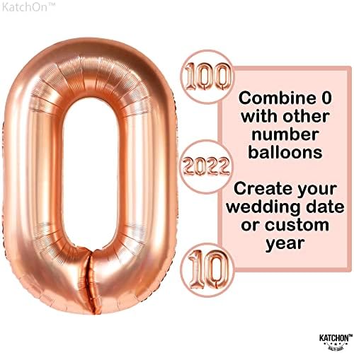 Огромен, Розово Злато 100 Балон Број-40 Инчи | Розово Злато 100 Број Балони За Жени | Розово Злато 100-Ти Роденден Украси |