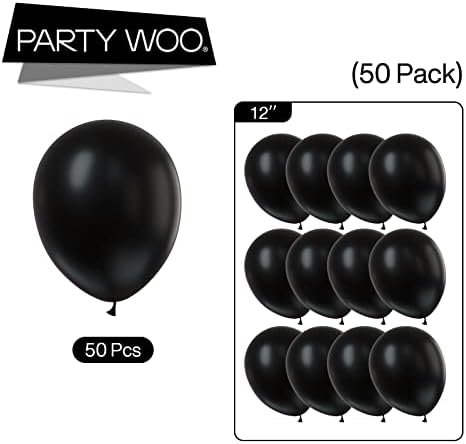 Црни Балони 50 парчиња 12 инчи И Електрична Балонска Пумпа