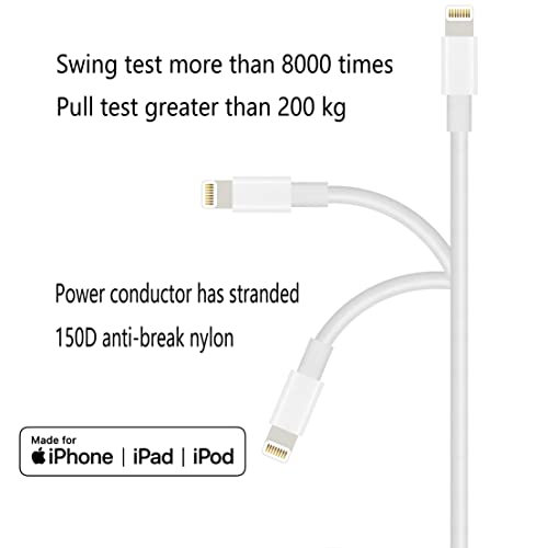 6FT 3Packs Pd Кабел За Брзо Полнење Тип C До Молња кабел Iphone Полнач Apple MFi Сертифициран За Apple Полнач, iPhone14 13 12 11