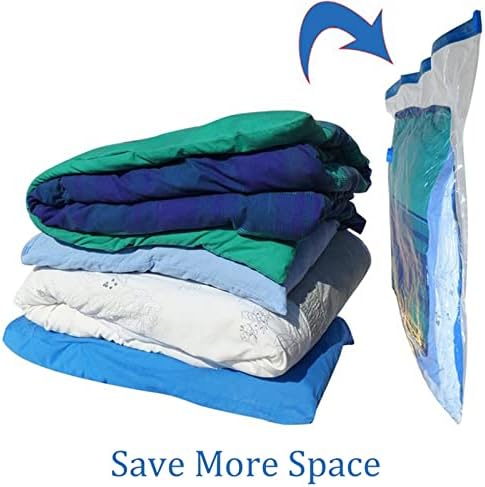 ПИКИ 4 пакувања торби за складирање на вакуум Повеќе простор Заштедете компресија за заптивка заптивка за заптивка за облека за облека за