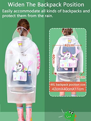 Детска мантила за момчиња девојчиња Дожд јакна Лесен дожд од дожд водоотпорен дожд Пончо еднократно дождовна облека од 5-14 години