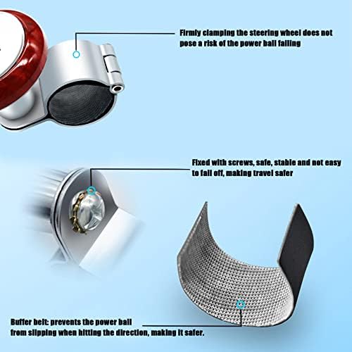 Копчиња за вртење на воланот Dewkou Pack-1, 360 ° Бесплатно ротирање на воланот, бустер топка, метални лежишта што не се прилагодуваат