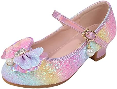 Деца чевли модни рамни принцези чевли bowknot бисер деца меки единствени мали кожни чевли дете се лизгаат на чевли
