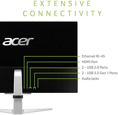 Acer Aspire C27-962-UA91 AIO Десктоп, 27 Целосен HD Дисплеј, 10-Ти Генерал Intel Core i5-1035G1, NVIDIA GeForce MX130, 12GB DDR4, 512GB