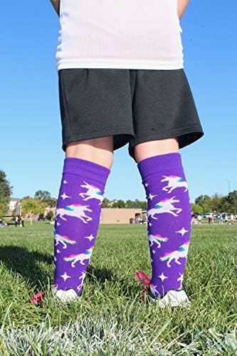 Madsportsstuff Неон виножито еднорог атлетски над чорапите со теле - за фудбал со мекобол - млади и возрасни